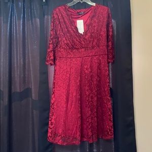 Maroon Lace dress
